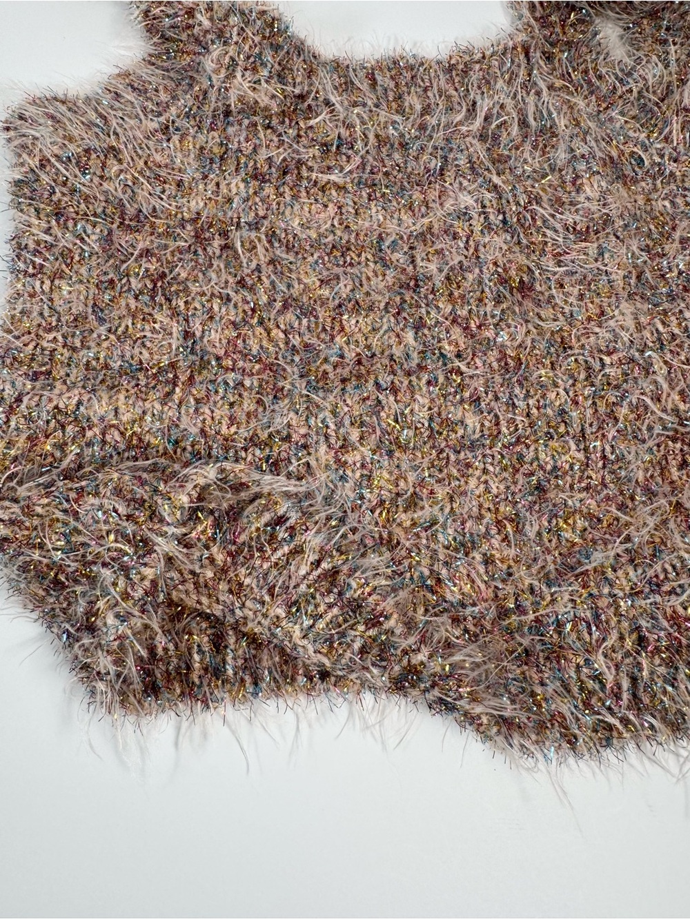Forever 21 Metallic Multi-Color Fuzzy Crop Tank - Picture 11 of 12
